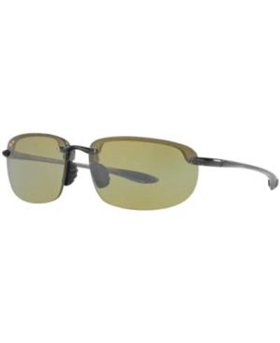 Shop Maui Jim Polarized Sunglasses, 407 Ho'okipa In Grey/green Polar