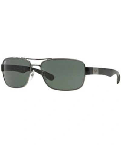 Shop Ray Ban Ray-ban Sunglasses, Rb3522 In Gunmetal/green