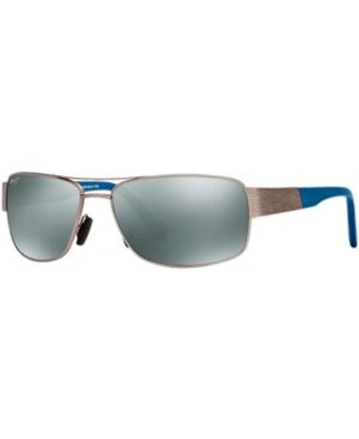 Shop Maui Jim Polarized Sunglasses, 703 Ohia 64 In Grey Blue/ Grey Mirrored Polar