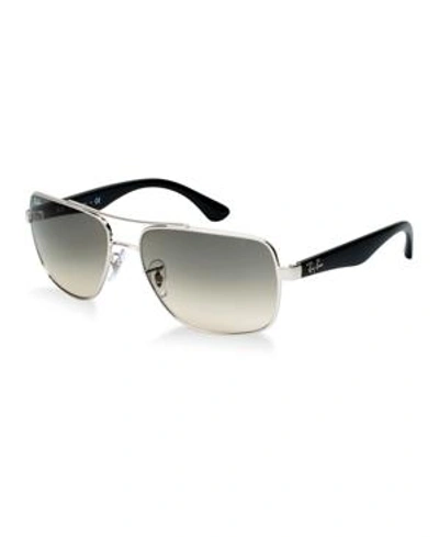 Shop Ray Ban Ray-ban Sunglasses, Rb3483 In Silver/grey