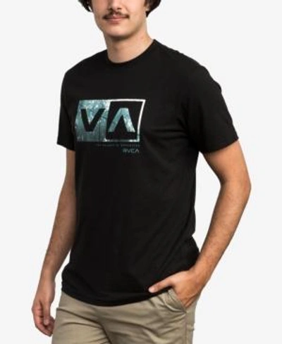 Shop Rvca Men's Logo T-shirt In Black