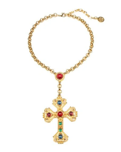Shop Ben-amun Gold Long Cross Pendant Necklace