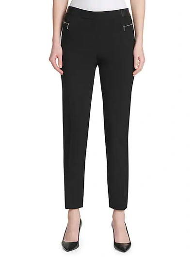 Shop Calvin Klein Classic Straight-leg Trousers In Black