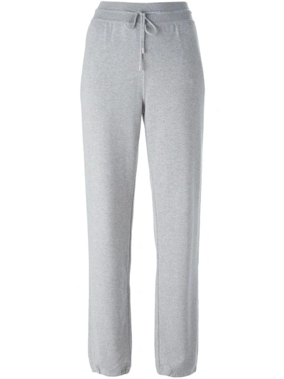 Shop Loro Piana Gathered Ankle Knitted Trousers - Grey