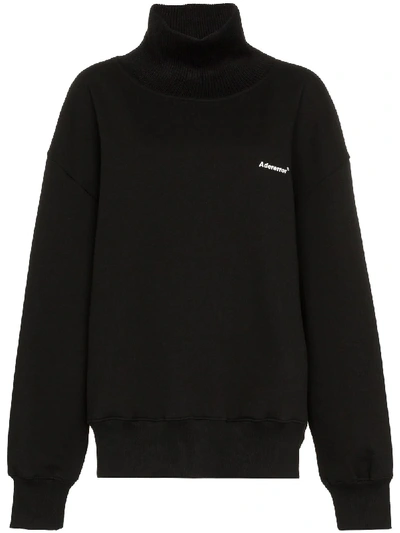 Shop Ader Error Logo Embroidered Sweatshirt In Black