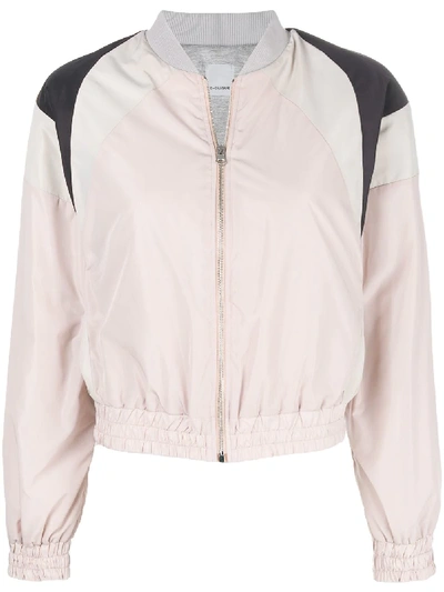 Shop Pinko Cropped Bomber Jacket In Pink
