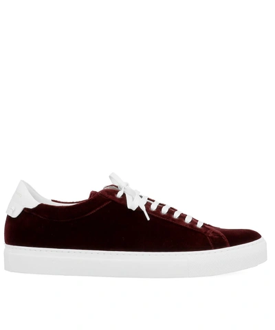 Shop Givenchy Urban Street Velvet Sneakers In Red