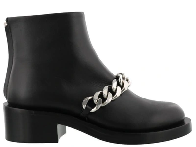 Shop Givenchy Chain Ankle Boots In Black