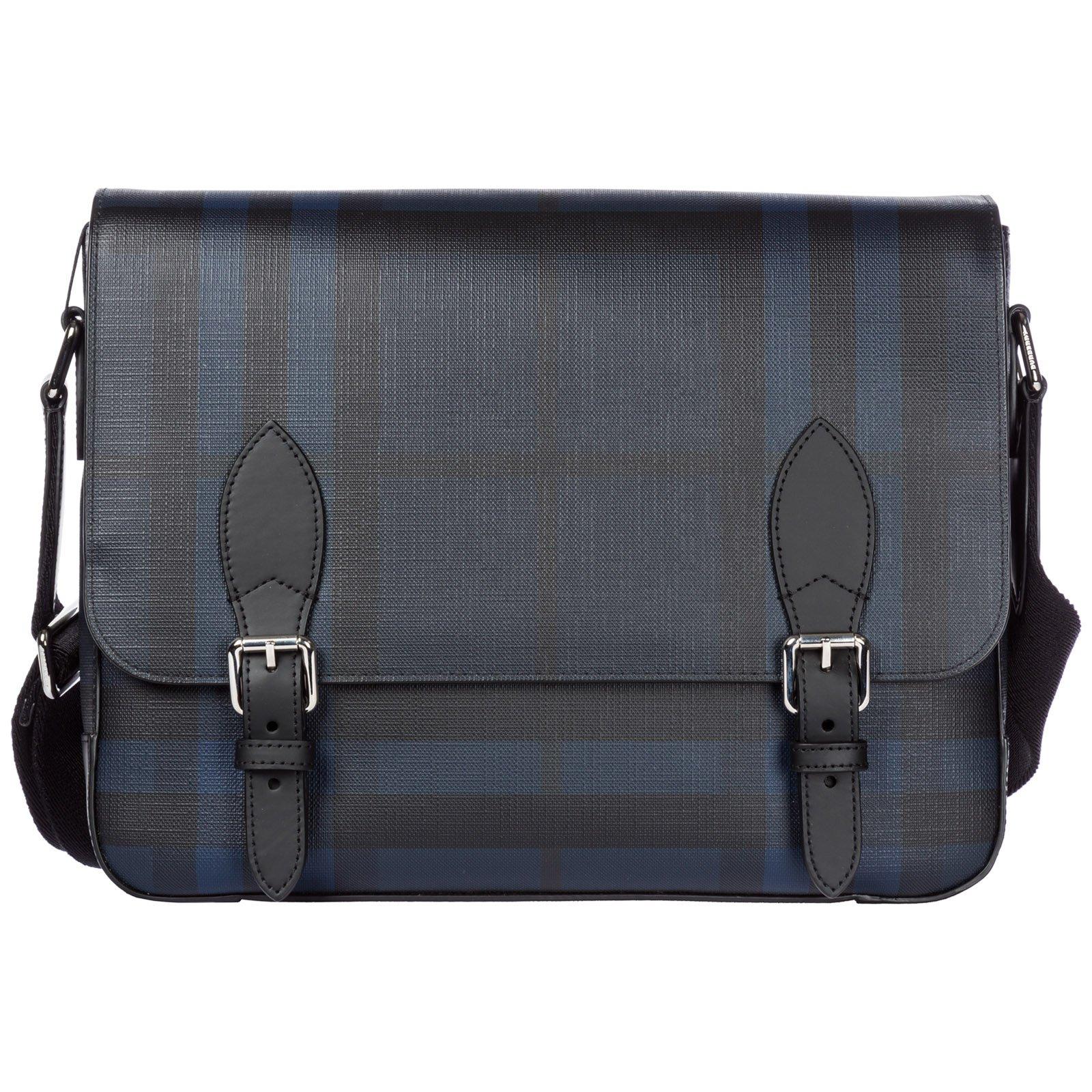 Burberry London Check Messenger Bag In Blue | ModeSens