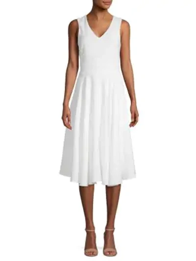 Shop Sjp By Sarah Jessica Parker Tie-back Fit-and-flare Dress In White