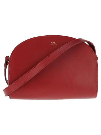 Shop Apc A.p.c. Demi Lune Bag In Red