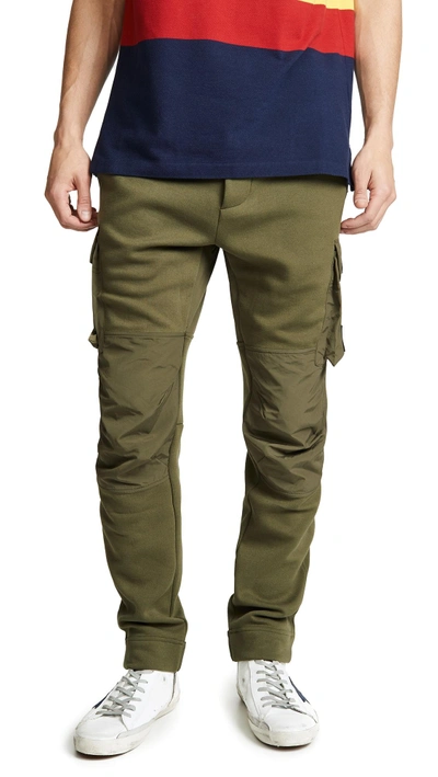 Shop Polo Ralph Lauren Double Knit Pants In Expedition Olive