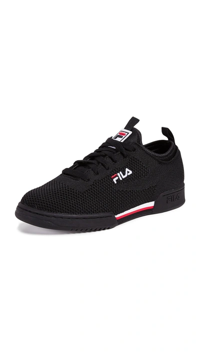 Shop Fila Original Fitness 2.0 Sneakers In Black/white/fred