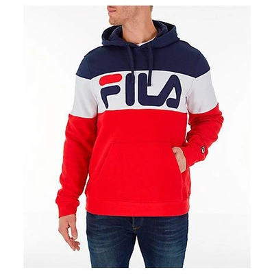 Shop Fila Men's Flamino Pullover Hoodie In Red Size Small Cotton/polyester/fleece