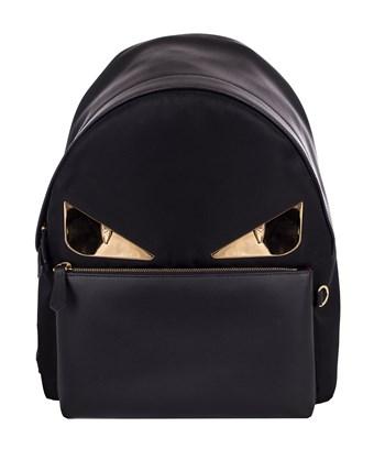 fendi black leather backpack