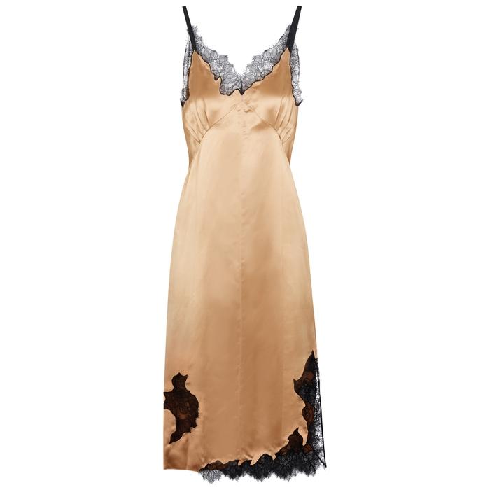 helmut lang lace slip dress