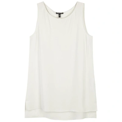 Shop Eileen Fisher System Ivory Silk Crepe Top