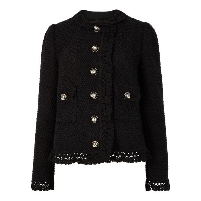 Dolce & Gabbana Black Bouclé-knit Jacket | ModeSens