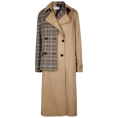 Shop Monse Checked Twill And Wool-blend Trench Coat