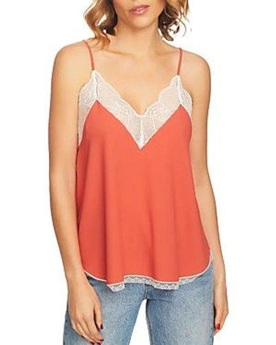 Shop 1.state Lace-trimmed Camisole Top In Desert Rose