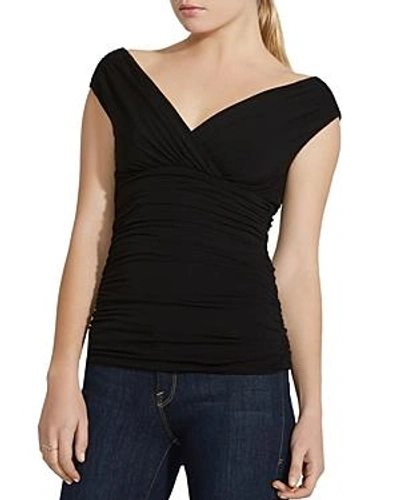 Shop Bailey44 Troika Ruched Top In Black