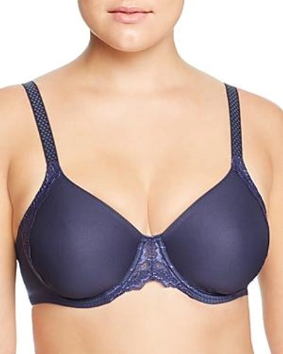 Shop Simone Perele Caresse Full-figure Minimizer Bra In Indigo