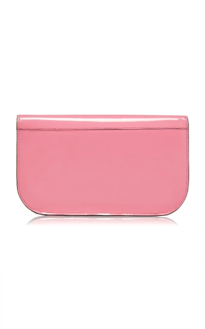 Shop Prada Patent Leather Pouch In Pink
