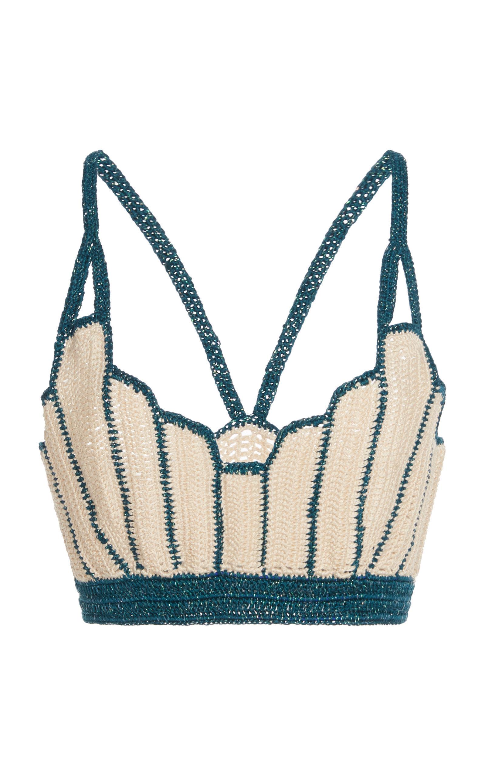 Anna Sui Sea Shell Deco Crochet Top In White Modesens