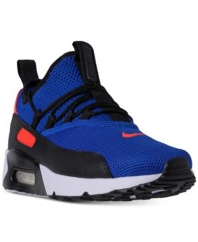Shop Nike Men's Air Max 90 Ez Casual Sneakers From Finish Line In Racer Blue/total Crimson-