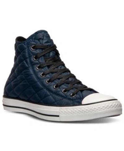 Shop Converse Unisex Chuck Taylor Hi Quilted Casual Sneakers From Finish Line In Nighttime Navy/black/whit