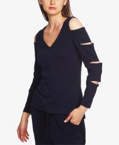 Shop 1.state Cutout V-neck Top In Blue Night