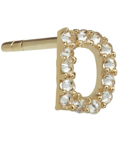 Shop Annoushka Gold D Diamond Initial Single Stud Earring