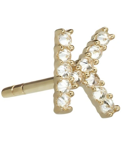 Shop Annoushka Gold K Diamond Initial Single Stud Earring