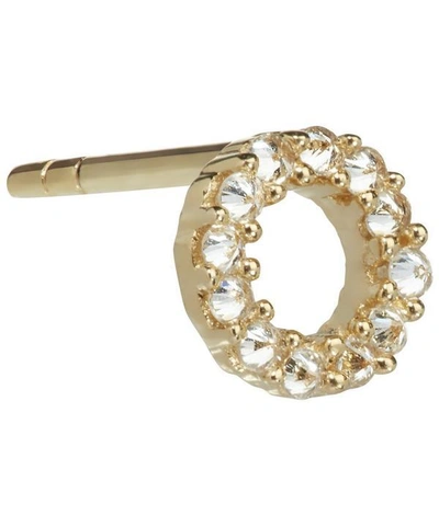 Shop Annoushka Gold O Diamond Initial Single Stud Earring