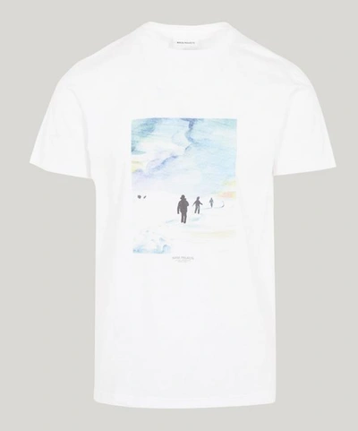 Shop Norse Projects Daniel Frost Trail Cotton T-shirt In White