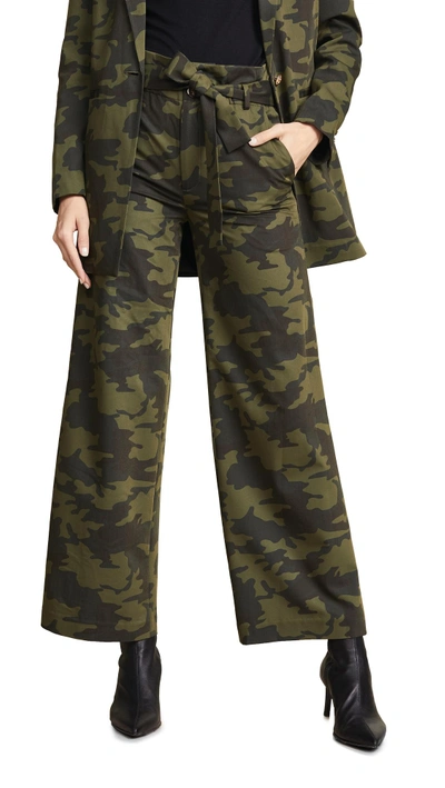 Shop Laveer Camo Paperbag Trousers In Camoflage