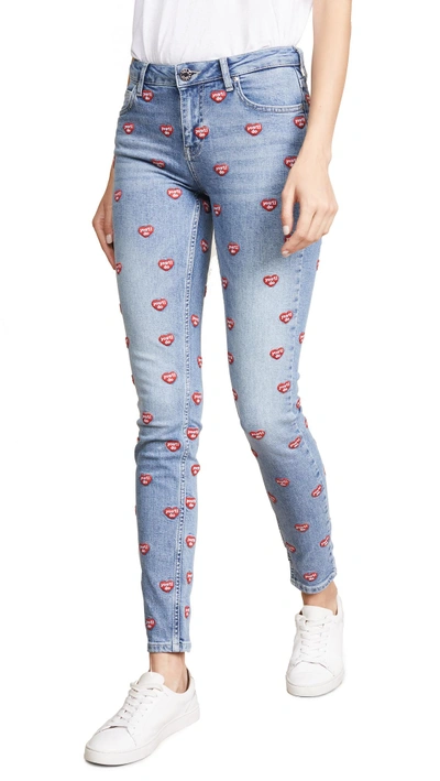 Zoe Karssen Patti Skinny Jeans In Mid Wash Blue | ModeSens