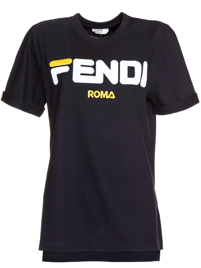 Shop Fendi Vintage Logo T-shirt In Nero
