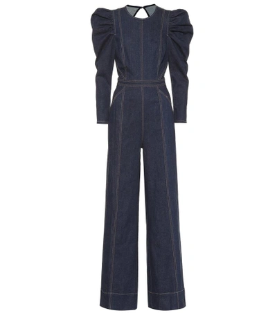 Shop Ulla Johnson Dawn Denim Jumpsuit In Blue