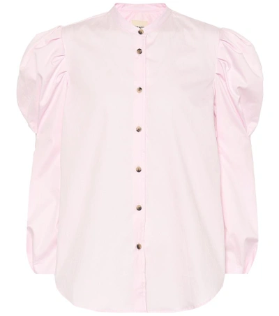 Shop Khaite The Rebecca Cotton Poplin Shirt In Pink