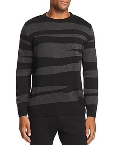 Shop Vestige Textured Abstract Striped Sweater In Black