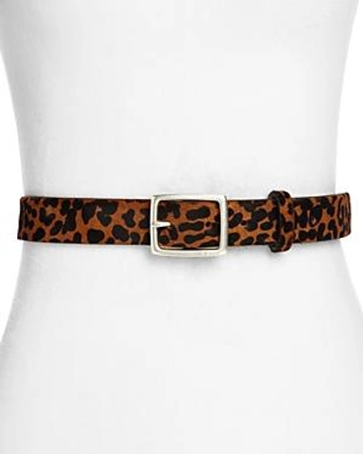 Shop Rag & Bone Leopard Print Calf Hair Belt In Tan Leopard