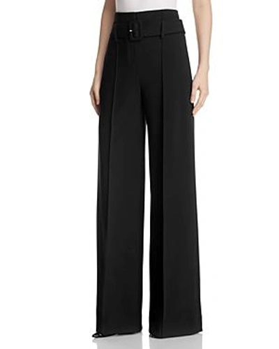 Shop Theory High-waist Wide-leg Pants In Black
