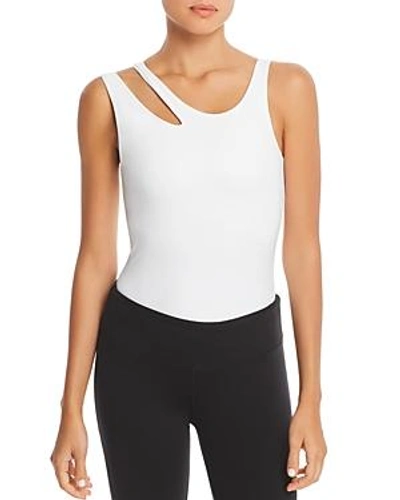 Shop Gaiam X Jessica Biel Hudson Cutout Bodysuit In Bright White