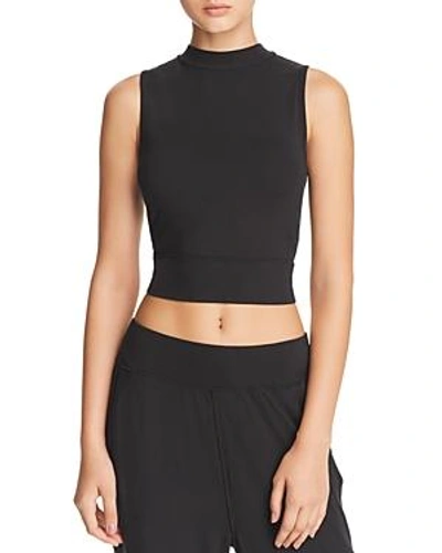 Shop Gaiam X Jessica Biel Bleeker Cutout Cropped Top In Black