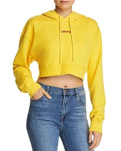 Levi's Cropped Hoodie In Yellow | ModeSens