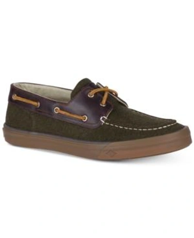 Shop Sperry Bahama 2-eye Wool Boat Shoes Men's Shoes In Olive