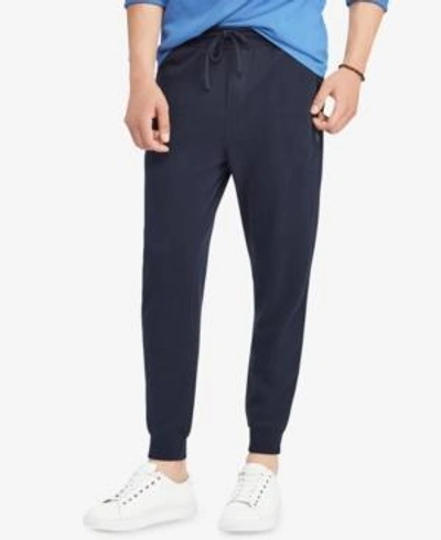 Shop Polo Ralph Lauren Men's Big & Tall Double-knit Jogger Pants In Aviator Navy
