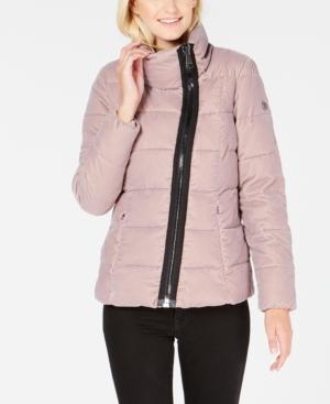 calvin klein velvet puffer jacket