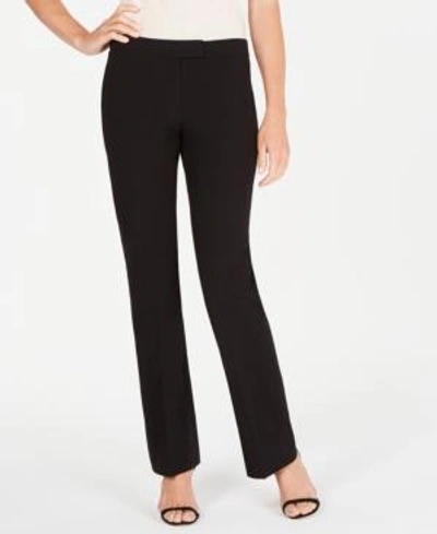 Shop Anne Klein Bi-stretch Modern Dress Pants In Black
